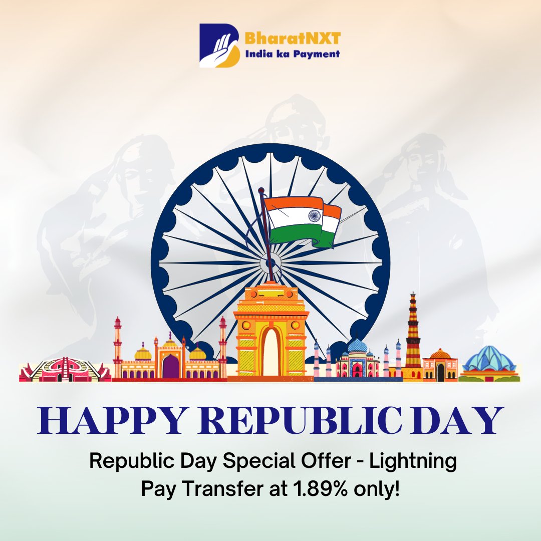 BharatNxtApp's tweet photo. On #RepublicDay 🇮🇳, let’s appreciate our freedom, remember the values of democracy, and celebrate the togetherness that makes our nation great. Happy Republic Day🇮🇳🎉

#BharatNXT #republicday #24KGoldRush https://t.co/T0fWse4AcQ