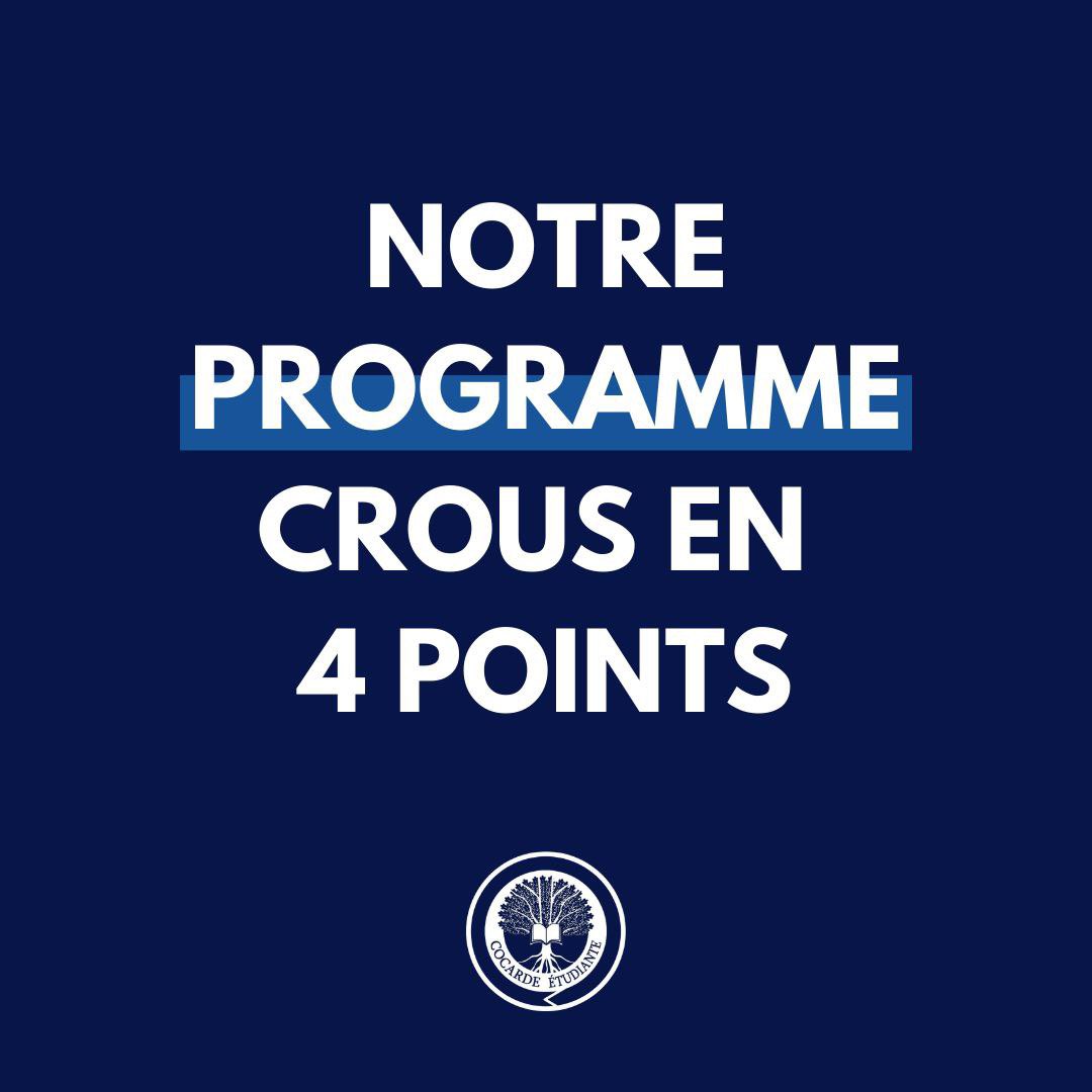 Élections Crous : découvrez une partie de notre programme ⤵️