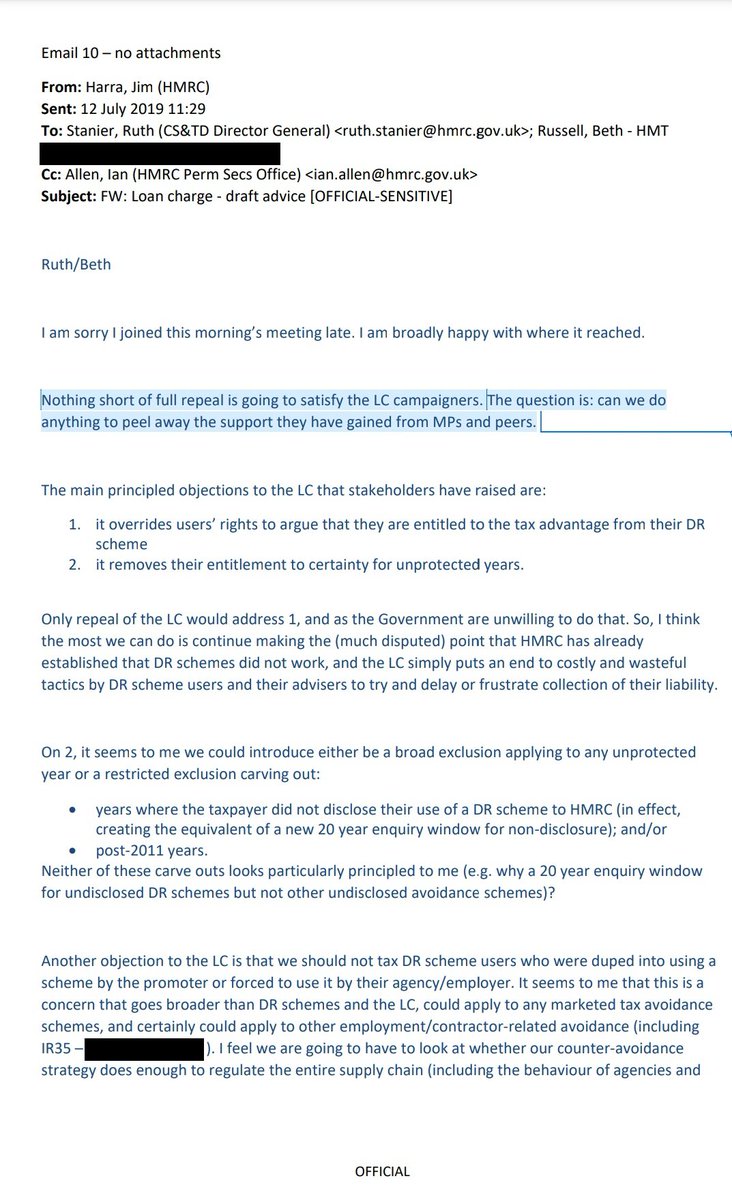 Appalling how #PostOfficeScandal Sub Postmasters were treated. Paula Vennells trying to stop MPs providing support for the victims seems very much like Jim Harra, CEO of #HMRC, asking for MP's support to be "peeled away" from #LoanCharge victims. Corporate bullying on both.