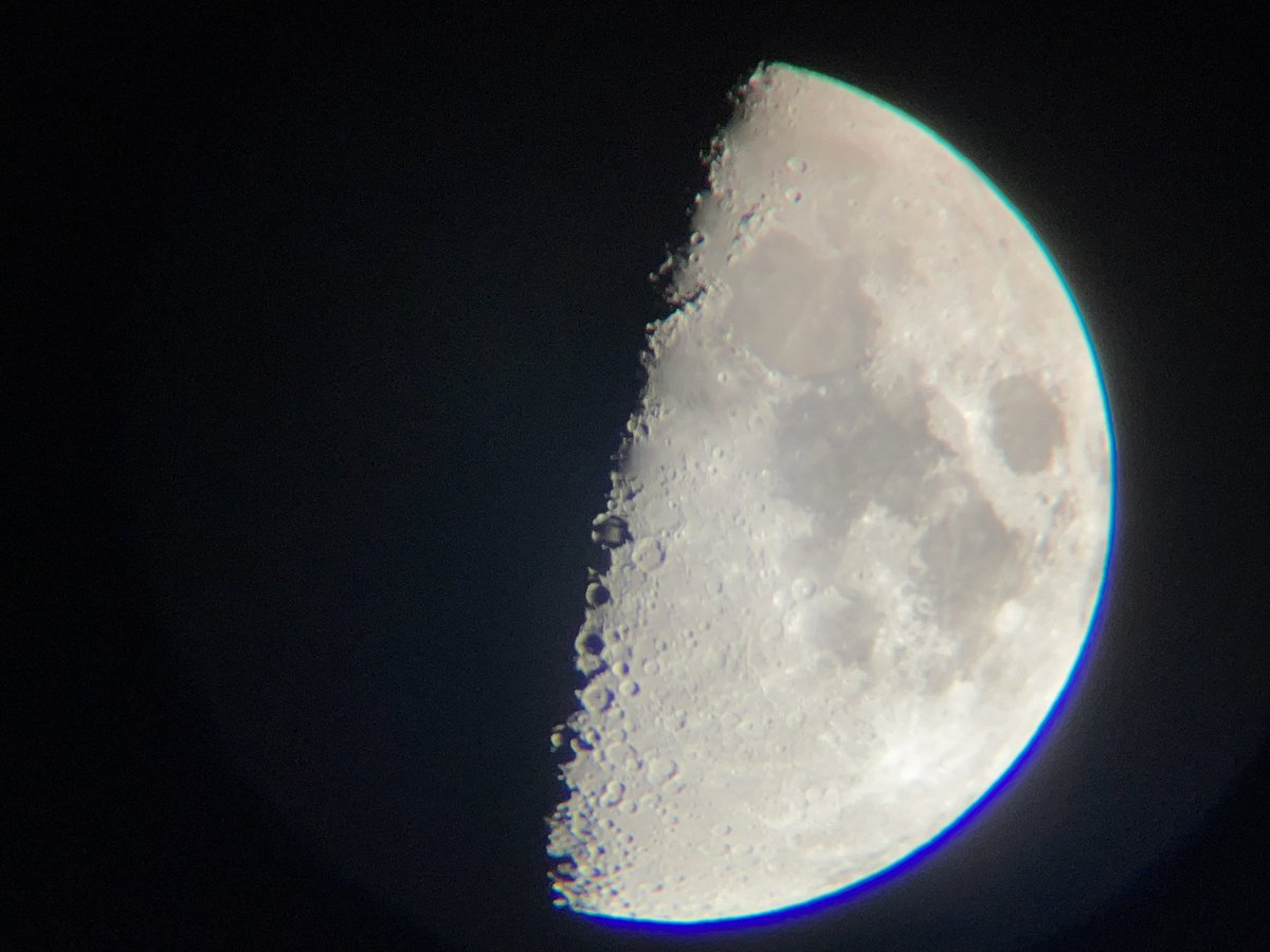 Dan4rescue's tweet photo. A few pictures of the moon and Jupiter when they were very close in the sky the other night (though sadly not quite close enough to fit both in the view of my telescope :P) https://t.co/P7hw4vrtud