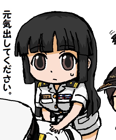 艦これ「#これを見た人は自分の看板娘の画像を貼れ#艦これ 「#加賀」と護衛艦「#かが」v」|銀時＠提督のイラスト