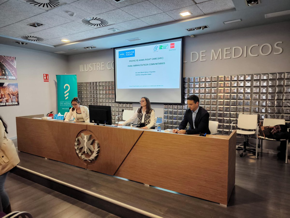 SEFAC_aldia's tweet photo. 📢La presidenta de SEFAC Murcia, Purificación Bermejo, fue la encargada de presentar el curso @ARC__Spain Tier3, en el Colegio Oficial de Médicos de Cartagena. 
#asthma #controlasma
@SociedadGRAP https://t.co/I12iFkvO1y
