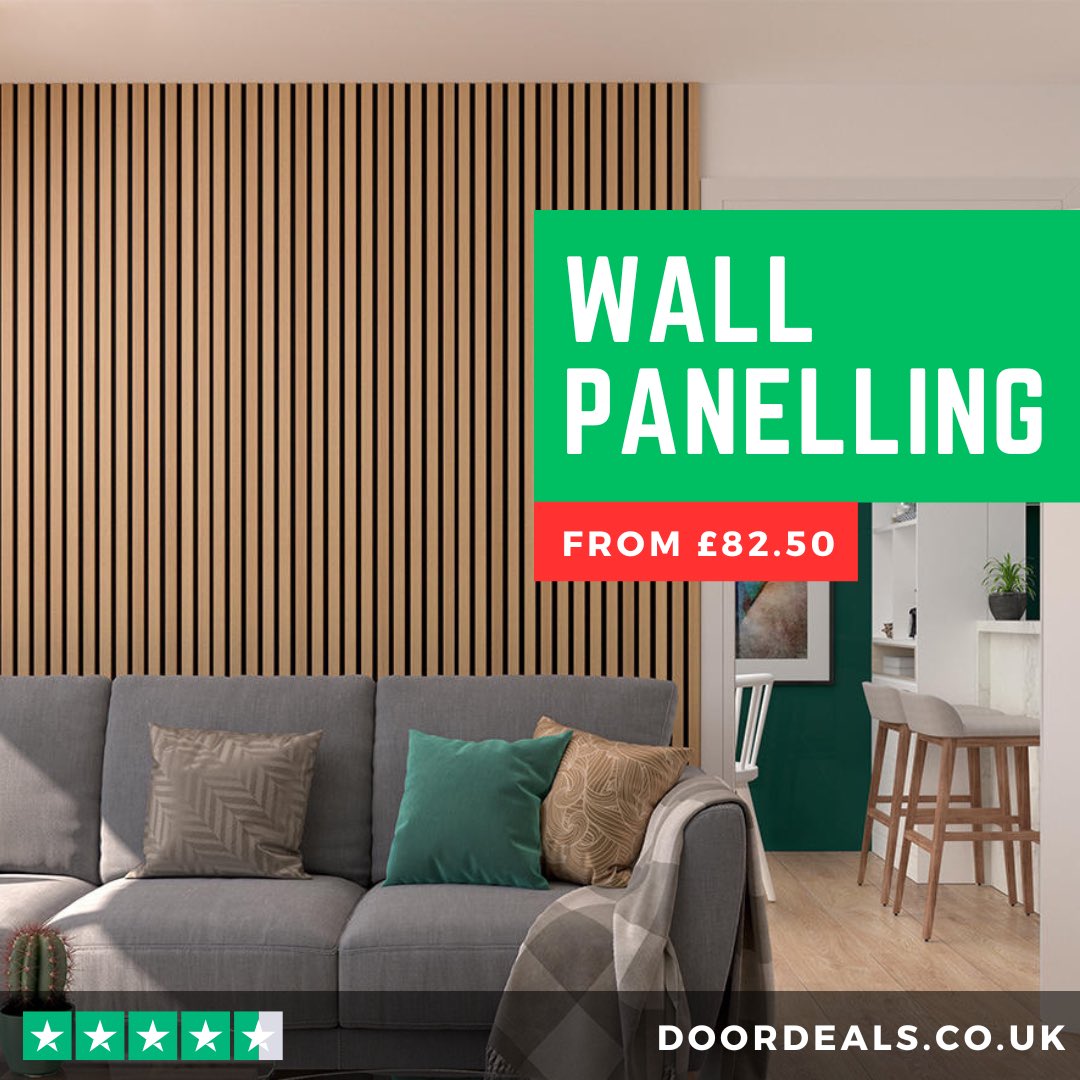 ✨ Transform your room with our stylish wall panelling! ✨ Available in Oak, Black, Ash Grey and Walnut to suit any style. Shop the range: doordeals.co.uk/category/wall-…