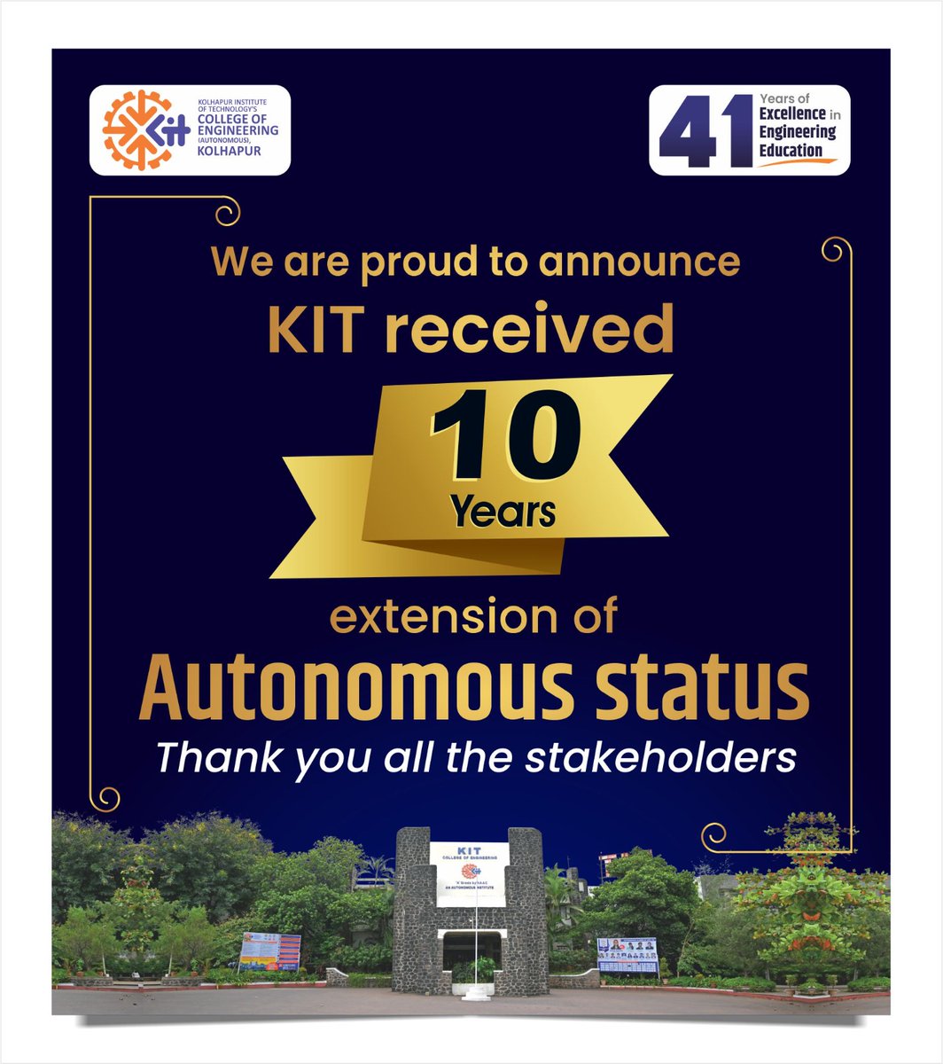 KIT's College of Engineering Kolhapur (Autonomous) tweet media