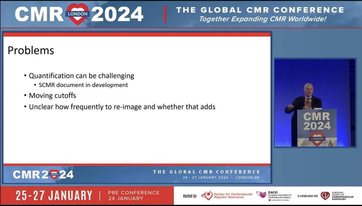 Dr. Purvi Parwani (@purviparwani) on Twitter photo <a href="/ChrisKramerMD/">Christopher Kramer MD</a> great debate on HCM scar! #CMR2024 <a href="/SCMRorg/">Society for Cardiovascular Magnetic Resonance</a>
➡️ Myocardial fibrosis in patients with HCM is a slowly progressive process.
➡️ higher rate of LGE progression with -more severe disease at baseline, characterized by LGE extent >8% of LV mass,
- indexed LV mass >100 <a href="/ChrisKramerMD/">Christopher Kramer MD</a> great debate on HCM scar! #CMR2024 <a href="/SCMRorg/">Society for Cardiovascular Magnetic Resonance</a>
➡️ Myocardial fibrosis in patients with HCM is a slowly progressive process.
➡️ higher rate of LGE progression with -more severe disease at baseline, characterized by LGE extent >8% of LV mass,
- indexed LV mass >100