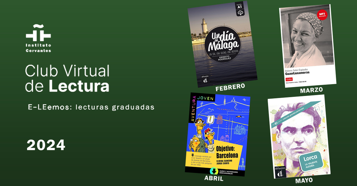 🚀#Clubvirtualdelectura #ELEemos del
<a href="/InstCervantes/">Instituto Cervantes</a>
📖¿Amante de las historias fascinantes? Únete a nuestro club de lectura en #español y vive emocionantes aventuras literarias.🌈¡Cada página es una nueva experiencia! 📚 

➡clubvirtualdelectura.cervantes.es

#LecturasGraduadas #ProfesELE