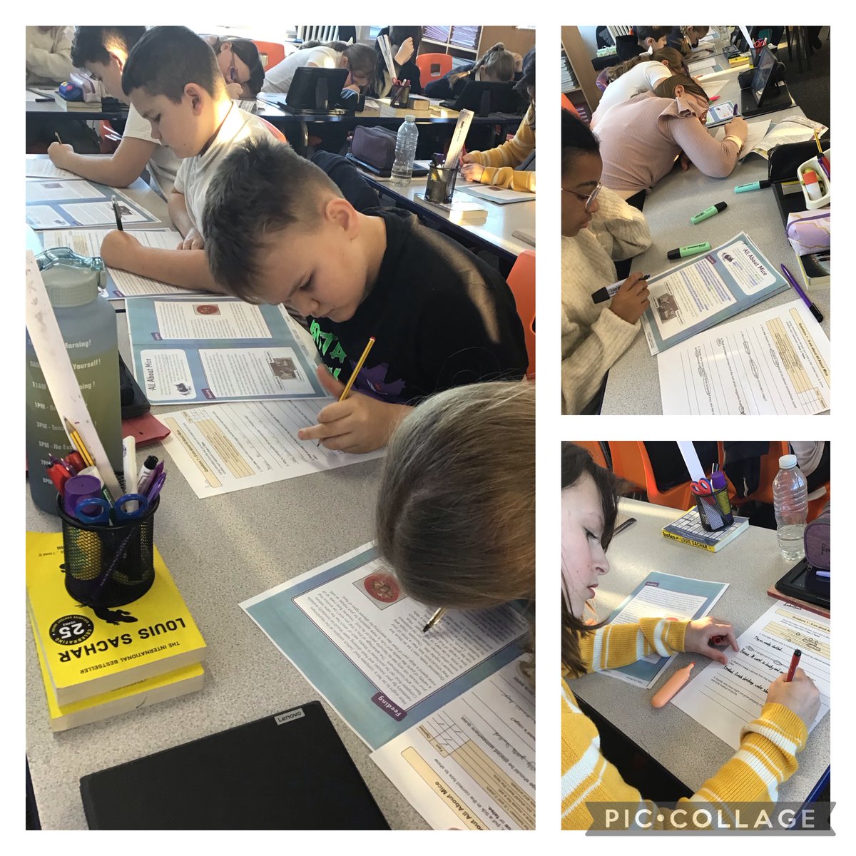 StHelensYear5's tweet photo. Fantastic effort this morning in our reading session - we  love exploring a new text in Year 6! @ReadingatSHPA @PrincipalSTH @STHAssistantHT https://t.co/HZUN36fr92