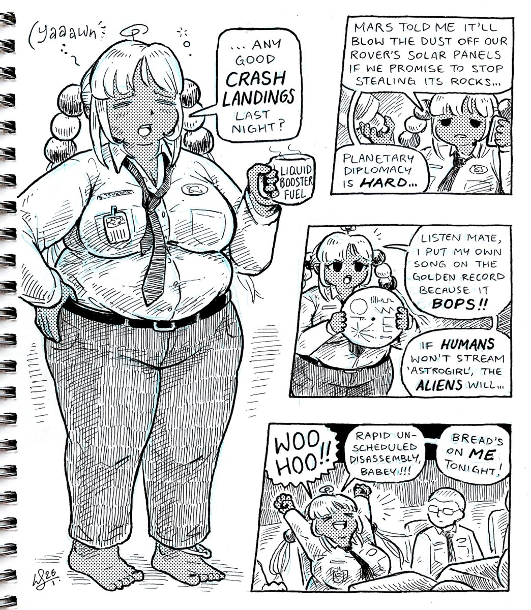 day in the life of spaceflight director sana #galaxillust 