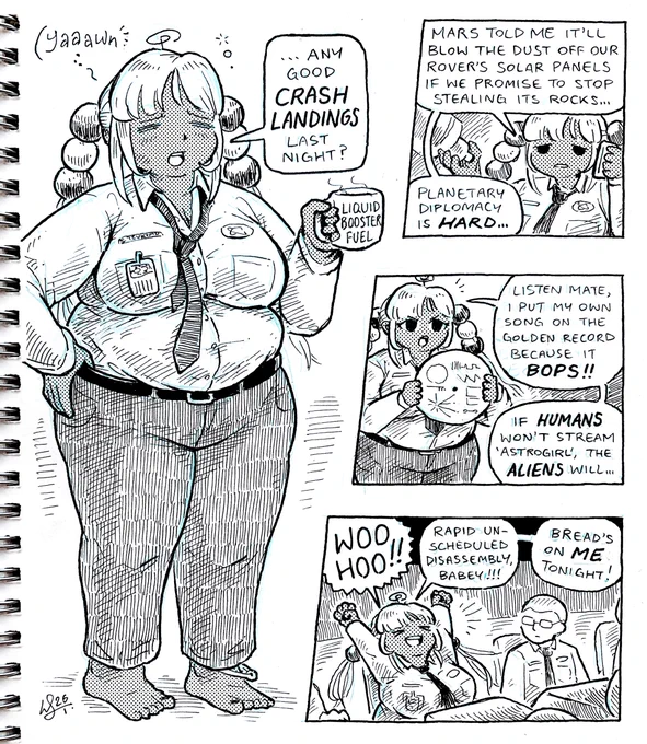 day in the life of spaceflight director sana #galaxillust 