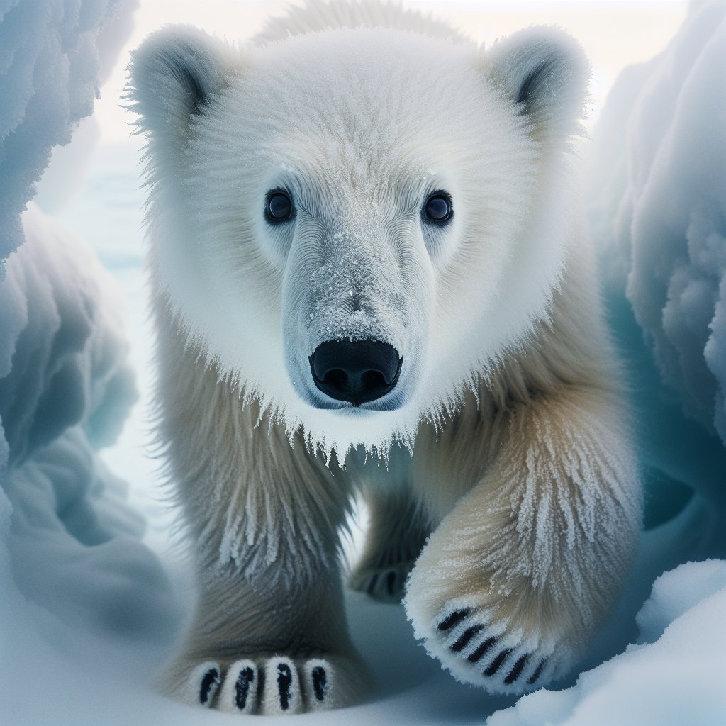 heyshrutimishra's tweet photo. @YouSearchEngine I loved the generated results.  Sharing one of my generation:   

Prompt: [ A close up portrait of a curious polar bear exploring its icy habitat ]  #createmode https://t.co/PDom0CEryM