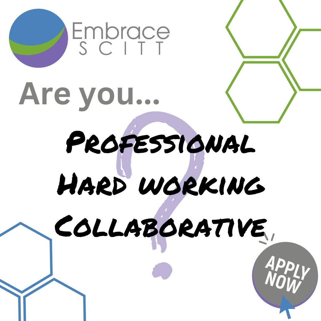 EmbraceSCITT's tweet image. Does this describe you? Do you want to change lives?
Apply now by searching for us on DfE Apply.
@EmbraceTSH @SeaViewTrust
#TrainToTeach #TeacherTraining #ITT #ITE #PGCE