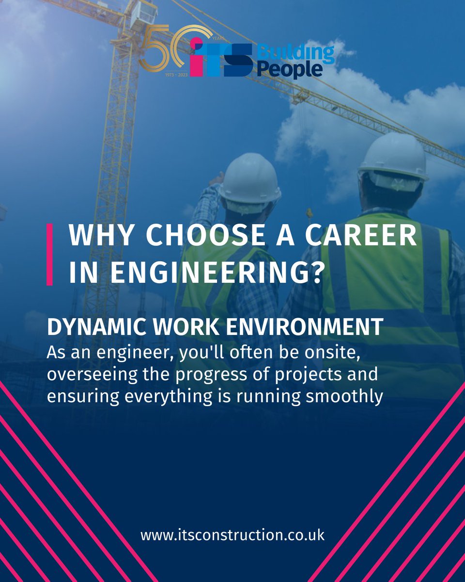 ITSConstruction's tweet image. 🙌 Forget about being stuck at a desk all day! Engineering roles provide a varied work environment where you&apos;ll never be bored.

If this sounds like a good fit for you, leave a comment below. 

#Engineering #EngineeringCareer #JobsInEngineering