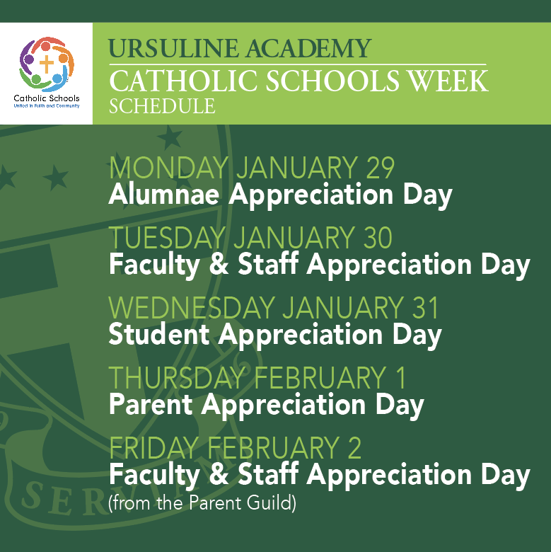 Catholic Schools Week starts Monday!