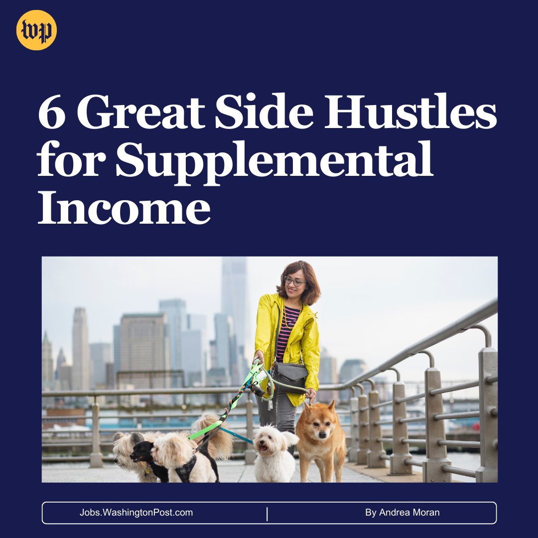 Boost your income and follow your passion with these 6 awesome side hustles to earn little extra cash. There are endless possibilities to supplement your income.

Learn more: ow.ly/yuJV50Qo1zA