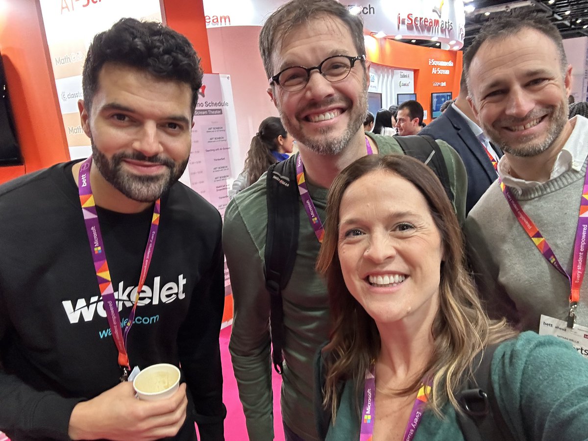 Always always a pleasure to chat with @MisbahGedal @JoshWReynolds @edtechwells - pretty sure we could change the world together! 👏🏽 #BETT2024 @wakelet @MicrosoftEDU #BetterTogether