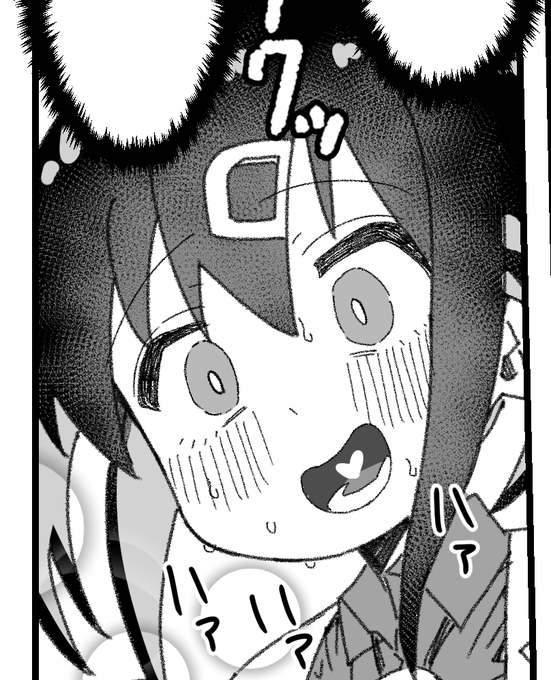 様子のおかしいみはりちゃんを描いています 