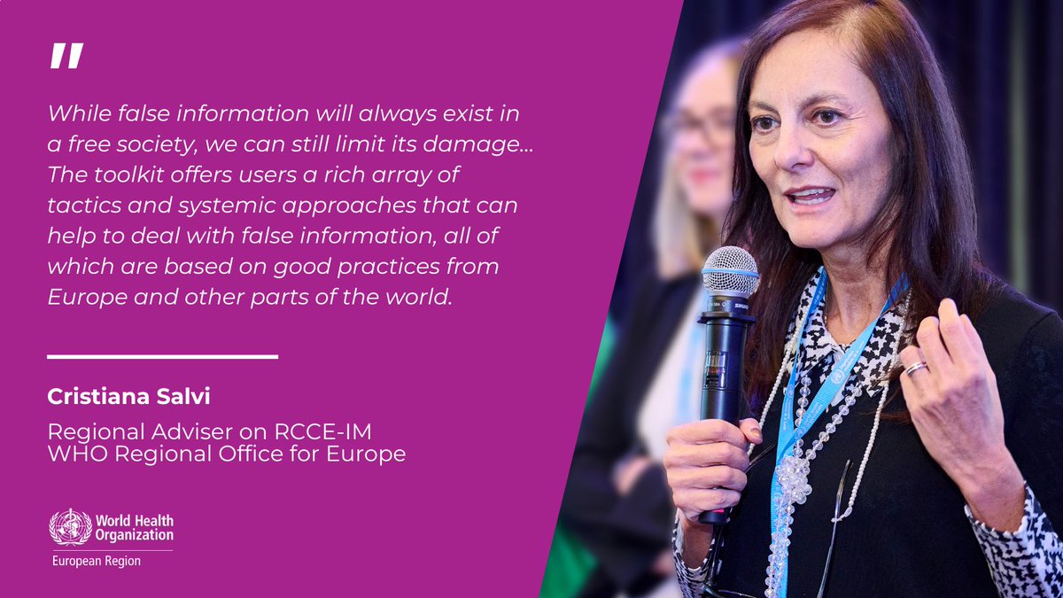 WHO_Europe's tweet photo. While false information may always exist in a free society, we can still limit its harmful effects. 

With the 🆕@WHO_Europe toolkit, authorities, CSOs and partners can better detect, understand &amp; respond to false information in health emergencies. 

➡️https://t.co/l1FDSFshjp https://t.co/q6GmWL04OH