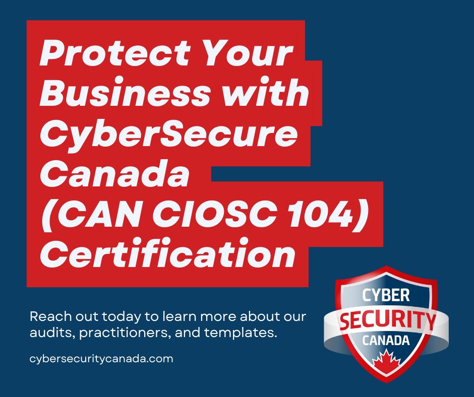ManagedCISO's tweet image. 🔒 Elevate your cybersecurity with CAN CIOSC 104:2021 certification! We're here to guide you through the certification process, offering audits, certification, templates, and practitioner assistance. Reach out today!

#CANCIOSC104 #SecureBusiness #Cybersecurity #CyberSecure