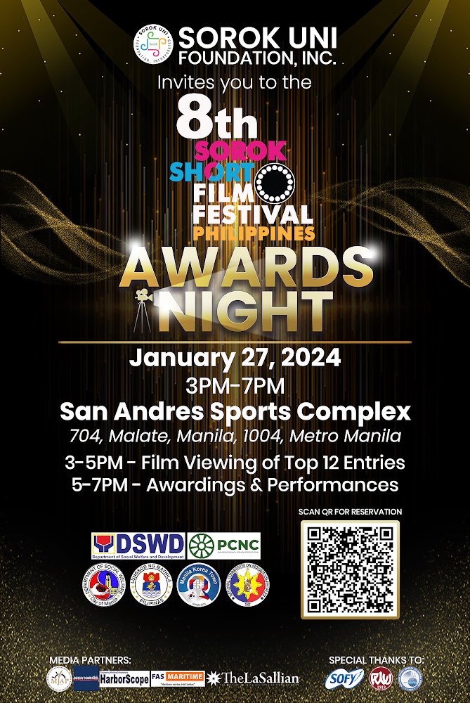 iamjerryish's tweet photo. See you at the 8th Sorok Short Film Festival Awards Night tomorrow January 27, 2024 at San Andres Sports Complex, Malate, Manila! 🙌🏻✨

#Larga #Capizeño #bubong #8thSSFF #sorokuni2024 #SorokShortFilmFestival https://t.co/Q5nA8Dgufb