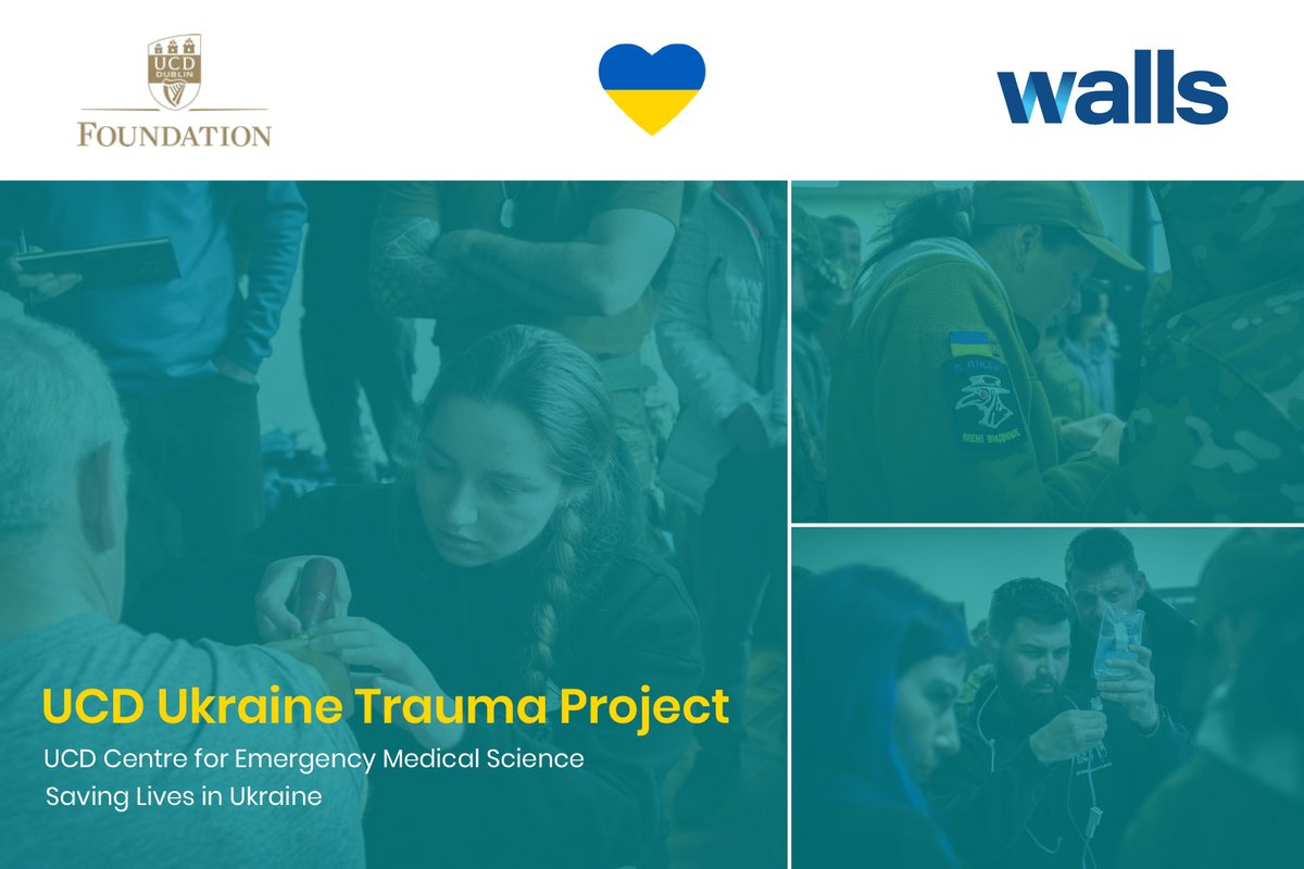 The UCD Ukraine Trauma Project is an initiative of the UCD Centre for Emergency Medical Science (UCD-CEMS). Our Client @ucddublin supports urgent fundraising activity to optimise and sustain the Project impact, and Walls is very proud to provide funding. #UkraineTraumaProject