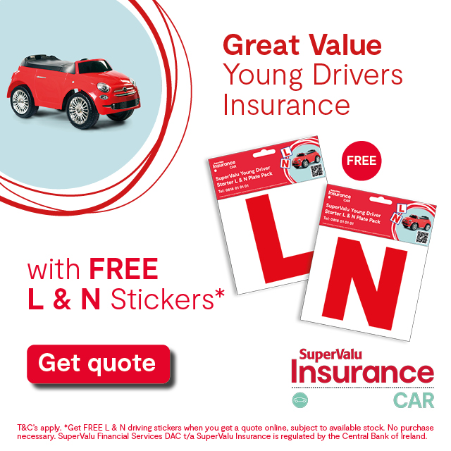 A SOUND offer for Learner Drivers @ MTU to take note of!📷 SuperValu Insurance offer 10% off online, & send out FREE L & N packs. No purchase necessary. Click on the link here to find out more bit.ly/SuperValuLDCAR