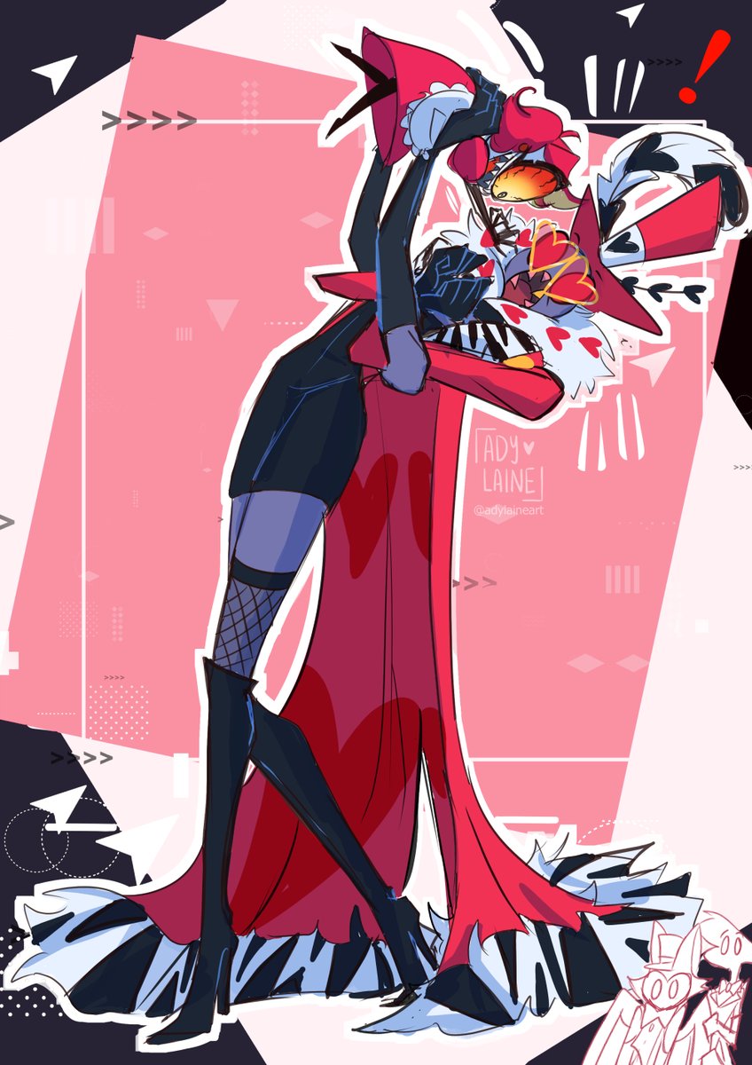 adylaineart's tweet photo. Niffty &amp; Valentino 🪡 ♥️
She likes the bad boys

#HazbinHotel #HazbinHotelFanart https://t.co/QBwcnUr38r