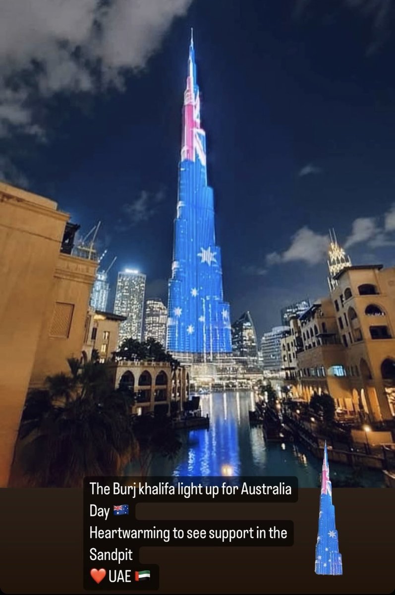 fulovitboss's tweet photo. Thanks Dubai 🇦🇺  #AustraliaDay https://t.co/QzeY7wamJy