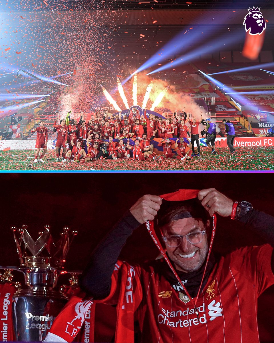 premierleague's tweet photo. The pinnacle of Jurgen Klopp’s Premier League career 🏆🏅 https://t.co/FjzVdYZWTo