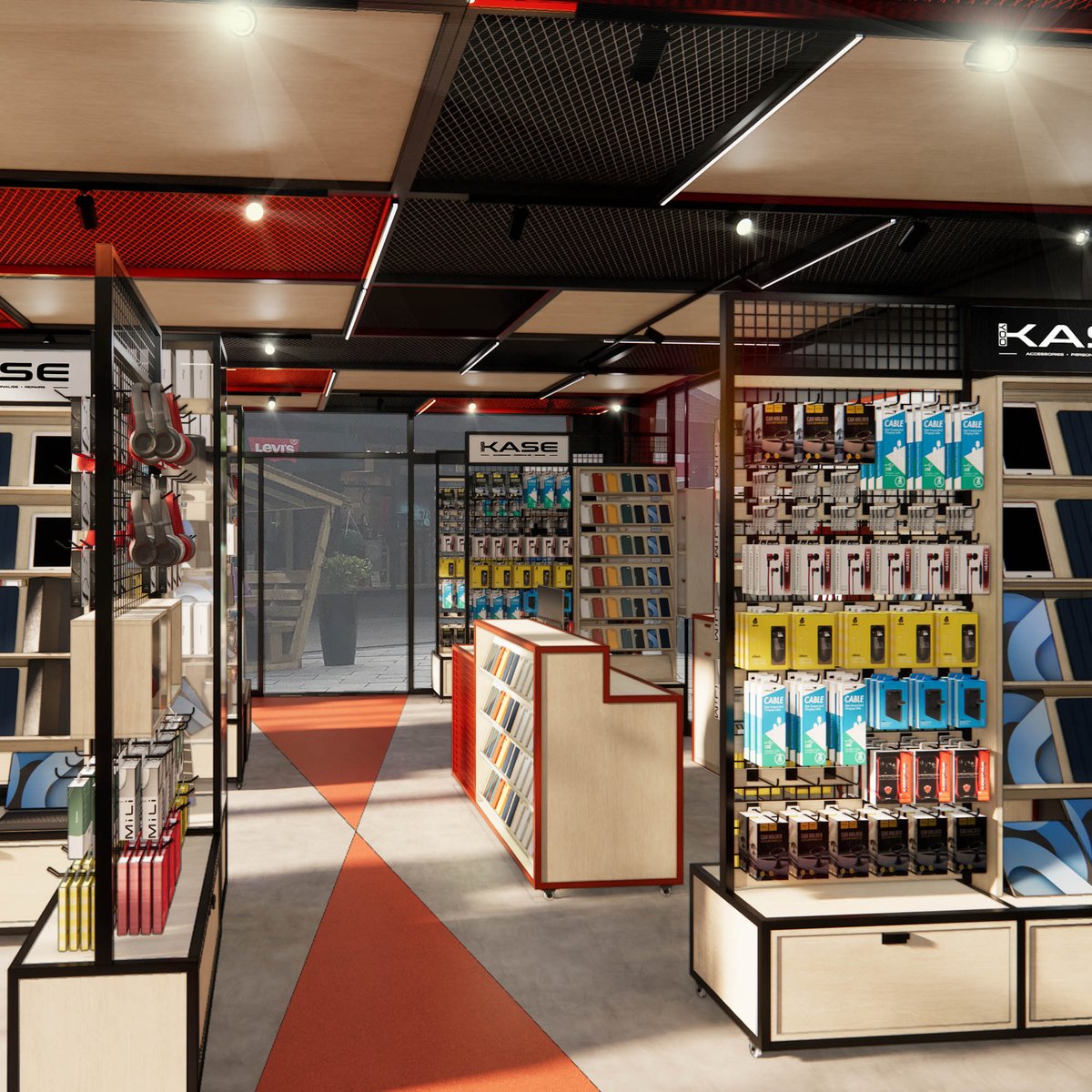 We recently produced a kiosk concept for a phone accessories retailer. High density display and storage was critical. Considered space-planning ensured that the final design also provided uncongested access through the environment. #retaildesign #interiordesign #retailconcept
