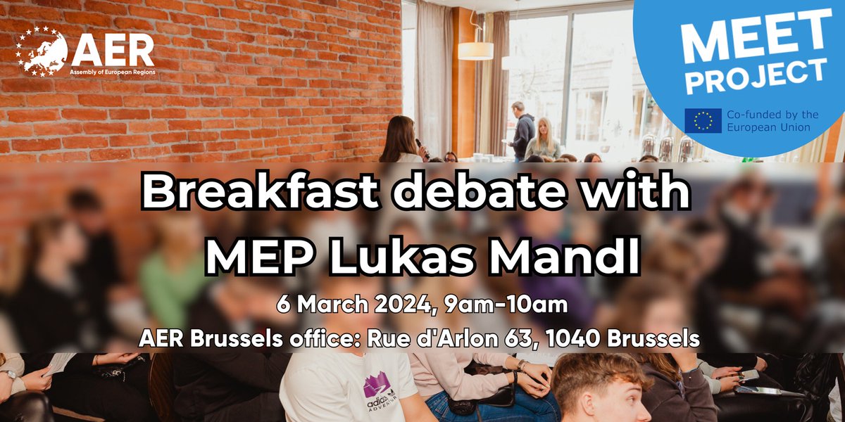 Join us on 6 March for a MEET Breakfast debate with @lukasmandl about the upcoming #EUelections , #sustainability and participatory #democracy. ➡️ More info: shorturl.at/kzHO1