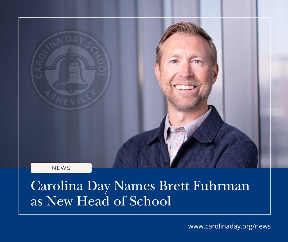 The <a href="/carolinaday/">Carolina Day School</a> Board of Trustees announces the appointment of Brett Fuhrman, who has been serving as Interim Head of School, to the position of Permanent Head of School. Learn more: carolinaday.org/about/news/det…