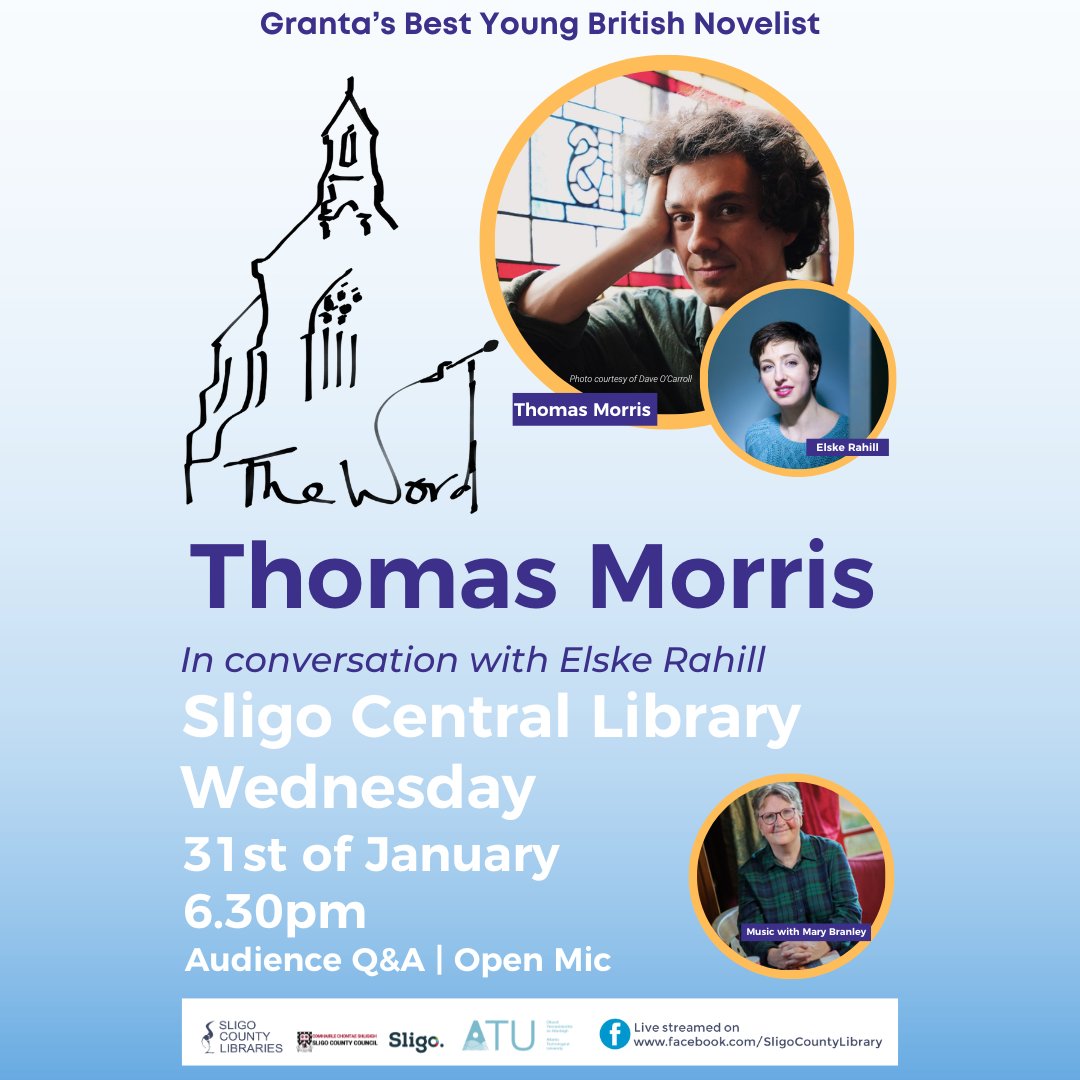 Sligo Central Library hosts The Word with Thomas Morris (former editor of The Stinging Fly) - Wednesday 31st of Jan - 6.30pm. FREE EVENT. - Music, Q&A and Open Mic. More Details👉: shorturl.at/pvzM0
