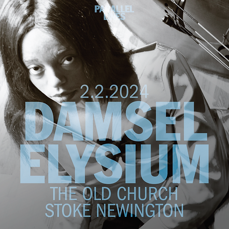 This Friday, join us for 'Parallel Lines Presents Damsel Elysium', a multi-instrumentalist, composer, experimental sound & visual performance utilising double bass, violin, piano and original field recordings. Tickets and more info here: parallellinespromotions.com/.../damsel-ely…