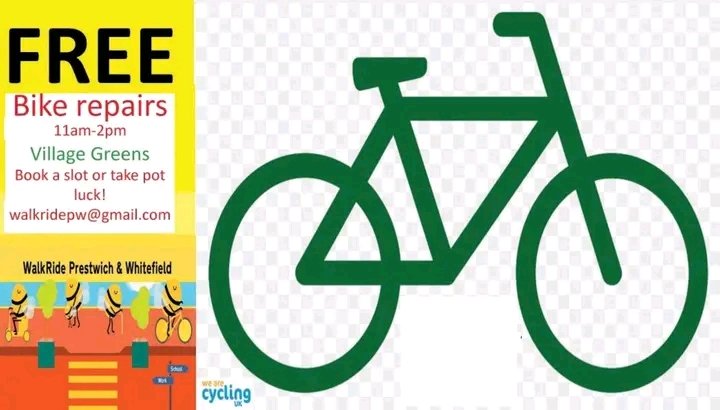 WalkRide Prestwich & Whitefield (@walkridepw) on Twitter photo Dr Bike is back doing free bike repairs outside <a href="/VillageGreensUK/">Village Greens</a> in #prestwich this Sunday, 28 Jan 24, from 11am until 2pm! Dr Bike is back doing free bike repairs outside <a href="/VillageGreensUK/">Village Greens</a> in #prestwich this Sunday, 28 Jan 24, from 11am until 2pm!