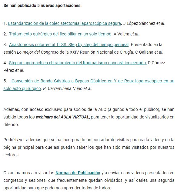 aecirujanos's tweet photo. Os hacemos un resumen de las últimas aportaciones al #VideoatlasAEC 💻🔝

@scmi_itec
 
⬇️⬇️👀👀
https://t.co/1eAAw6j7yq https://t.co/9gSpbmY0P3