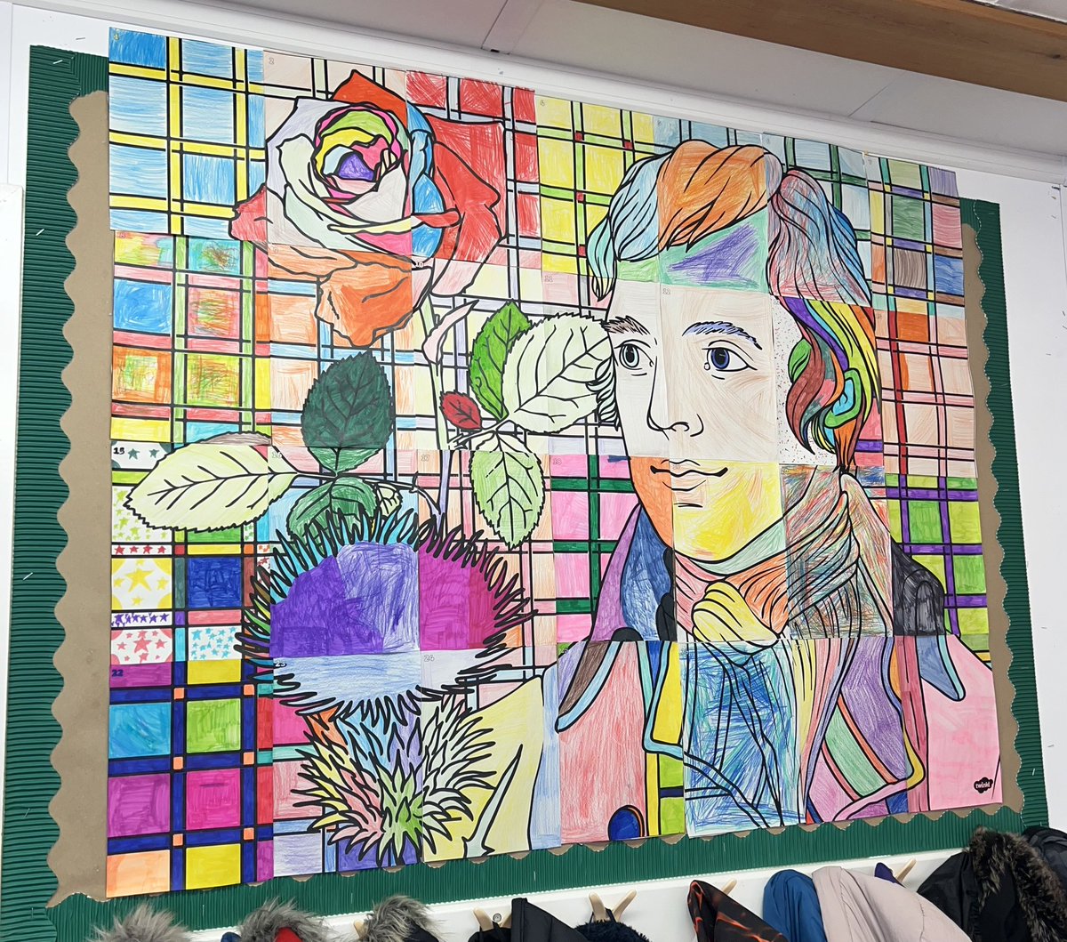 LVPSP5M's tweet photo. Yesterday P5M worked very hard on a collaborative piece of Robert Burns art 🏴󠁧󠁢󠁳󠁣󠁴󠁿🏴󠁧󠁢󠁳󠁣󠁴󠁿 https://t.co/EbyWzQQJmj