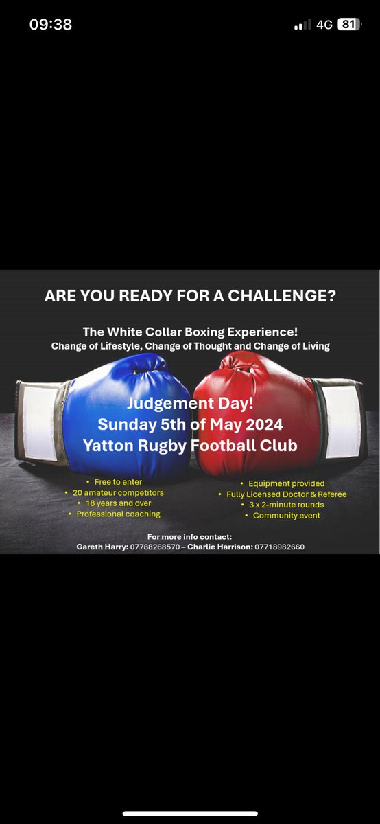 📢📢 Lets get ready to RUUUUUUUUMMMMMBBBBLLLLLEEEEEEE 📢📢 Yattons very own Judgment Day is coming on the 5th of May!