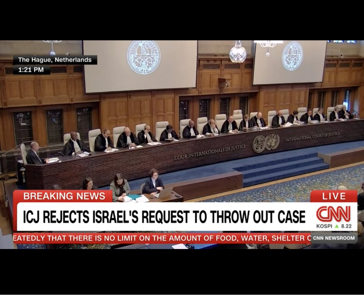 muhammadshehad2's tweet photo. BBC, CNN, Foxnews, Skynews... are now all broadcasting live the ICJ session in the Hague on TV

None of them did when the South African team presented the case https://t.co/4AyPmSTxGu