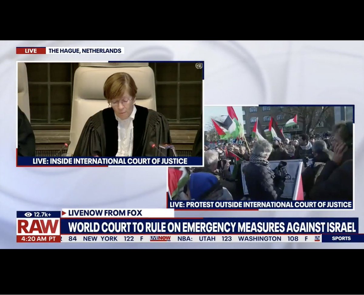 muhammadshehad2's tweet photo. BBC, CNN, Foxnews, Skynews... are now all broadcasting live the ICJ session in the Hague on TV

None of them did when the South African team presented the case https://t.co/4AyPmSTxGu