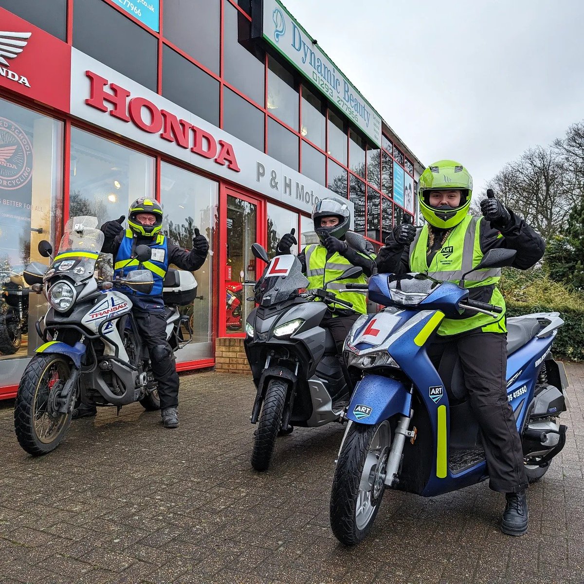 ARTMCTraining's tweet photo. Yesterday's CBT students, Victor & Hannah @phmotorcycles + Instructor John!😎
(From Hannah) "I had Ian for my first Lesson & John for CBT. Both are brilliant instructors! They got me over my fear of bikes & I feel so confident since I passed!"
#artmct #phmotorcycles #HSOM #CBT https://t.co/f7OMa4fmH1