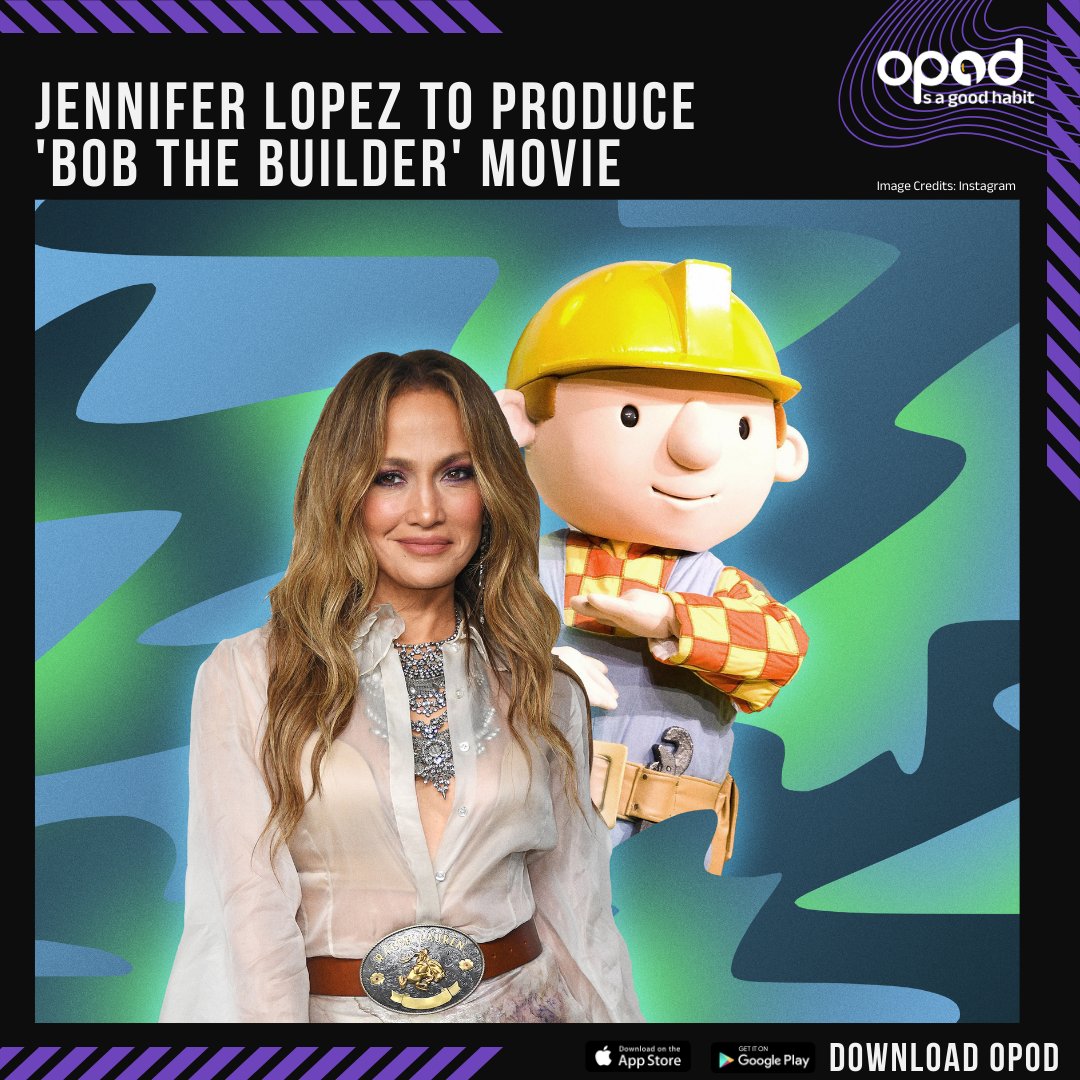 AudioOpod's tweet photo. Jennifer Lopez to Produce 'Bob the Builder' Movie.

Pop sensation #JenniferLopez is expanding her creative portfolio into the world of animation with the production of a new "#BobtheBuilder" movie. 

Image credits: Instagram

#opodsunakya #opodisagoodhabit https://t.co/0L9tes6rXY