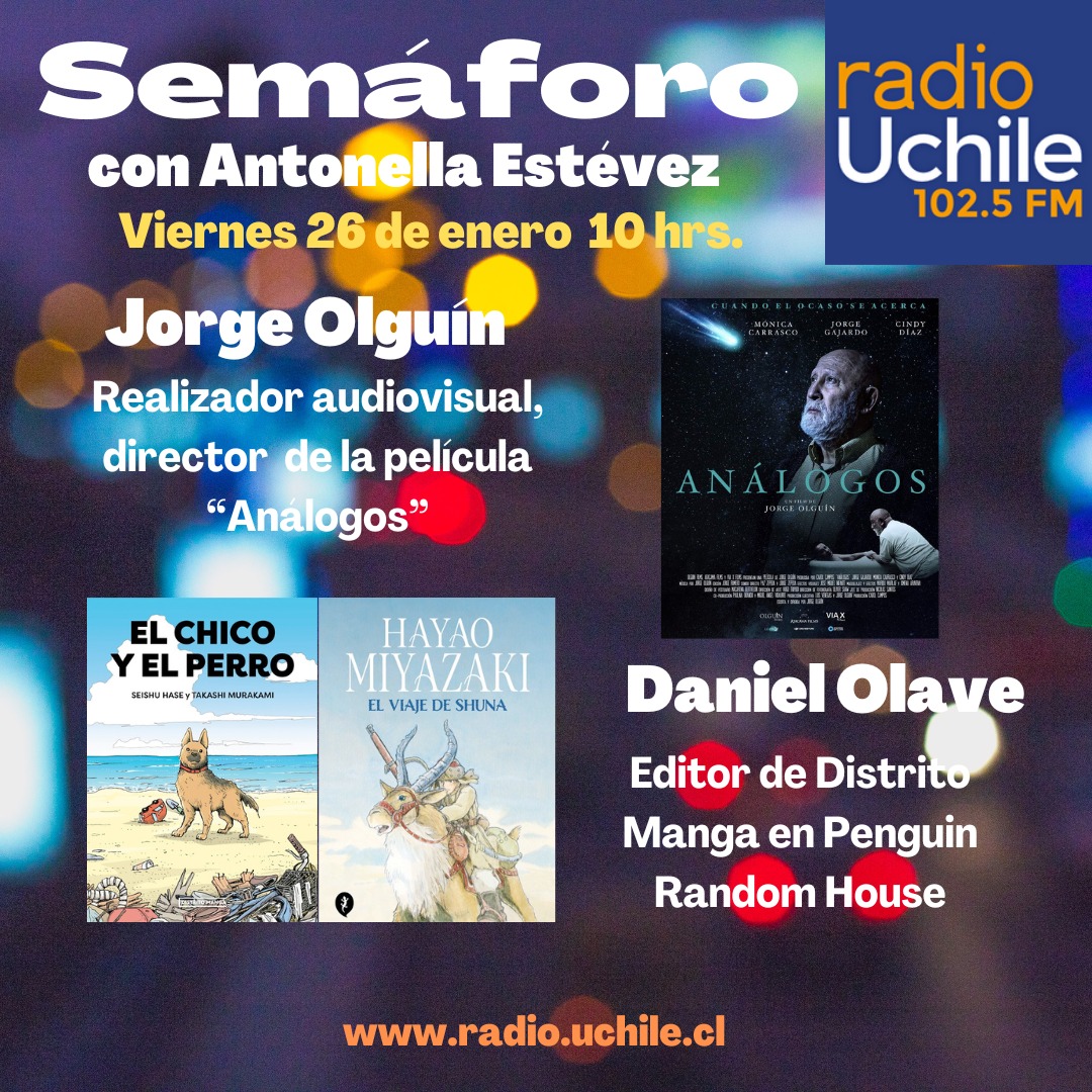AntoEstevez's tweet image. Desde las 10 en @uchileradio recibimos a @JorgeOlguinFilm para hablar de su recien estrenada @analogospelicula y tamhien conversaremos con #danielolave @todo_cine editor de @DistritoMangaCL de @penguinlibroscl sobre sus más recientes publicaciones. Puro lujo!