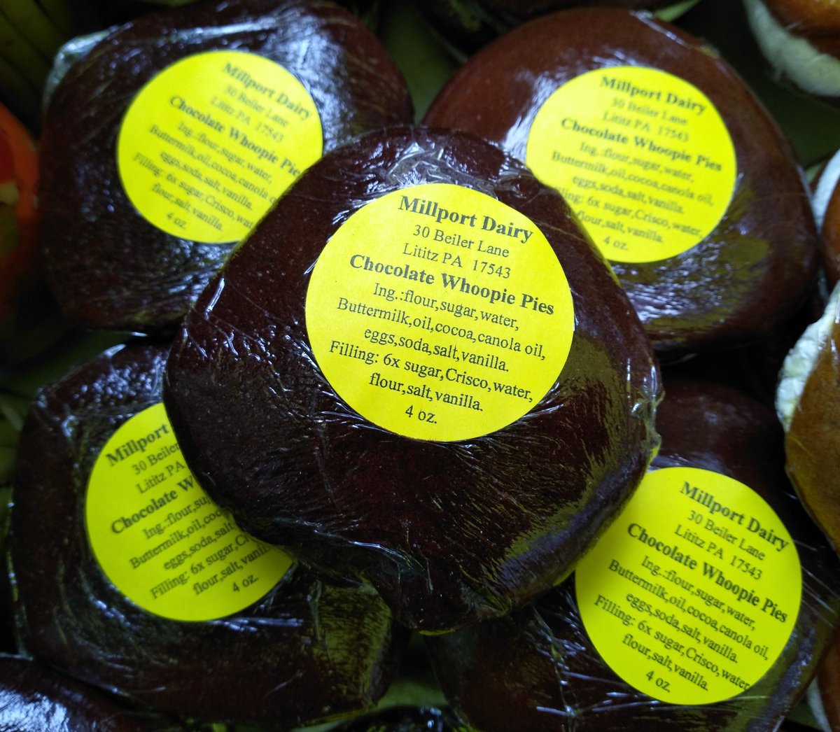 Celebrate Saturday's #NationalChocolateCakeDay with Chocolate Whoopie Pies (2/$3) from our Amish kitchen! Today at #UWS 97th Street Greenmarket &amp; tomorrow at #Tribeca!