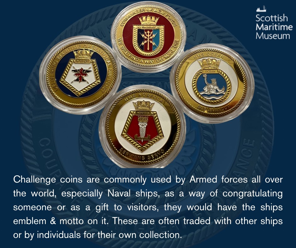 Scotmaritime's tweet image. 𝐃𝐨 𝐲𝐨𝐮 𝐜𝐨𝐥𝐥𝐞𝐜𝐭 𝐭𝐡𝐞𝐬𝐞? 𝐎𝐧𝐞 𝐨𝐟 𝐨𝐮𝐫 𝐬𝐭𝐚𝐟𝐟 𝐦𝐞𝐦𝐛𝐞𝐫𝐬 𝐝𝐨𝐞𝐬, 𝐚𝐧𝐝 𝐭𝐡𝐢𝐬 𝐢𝐬 𝐣𝐮𝐬𝐭 𝐬𝐨𝐦𝐞 𝐨𝐟 𝐡𝐢𝐬 𝐜𝐨𝐥𝐥𝐞𝐜𝐭𝐢𝐨𝐧, 𝐚𝐧𝐲 𝐭𝐫𝐚𝐝𝐞𝐫𝐬 𝐨𝐮𝐭 𝐭𝐡𝐞𝐫𝐞? #ChallengeCoins #HMSSpartan