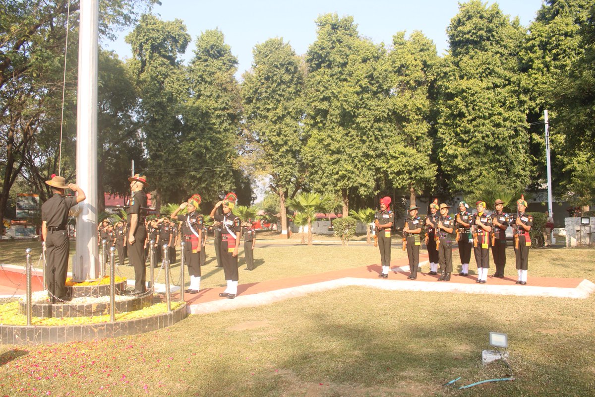 NCC_OTA_Kamptee's tweet photo. 75thRepublic Day was celebrated at #NCCOTA(K). Colonel GS hoisted the National Flag and congratulated the Instructional staff and Civil defence Employees for their contribution towards Nation Building.

@HQ_DG_NCC
@SpokespersonMoD
@PRODefNgp https://t.co/XxQvqsz8FH
