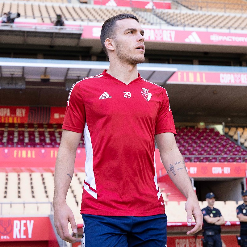 Osasuna's tweet photo. COMUNICADO OFICIAL | Diego Moreno, cedido al F. C. Cartagena para lo que resta de temporada 2023/24.
