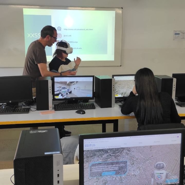 CCiTUBDivulga's tweet photo. Alumnes del Cicle Formatiu de Grau Superior Laboratori Clínic i Biomèdic, han pogut fer una visita virtual gamificada als laboratoris @CCiTUB

L'alumnat està desenvolupant el projecte final de cicle adreçat a oferir un producte o servei que millori un dels reptes #ODS

#CSL_ODS https://t.co/8sKpyRBRcX