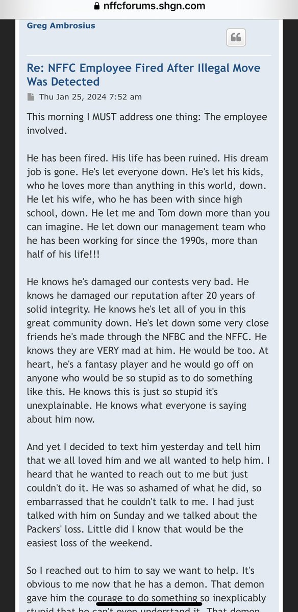 Pat_Thorman's tweet photo. This doesn’t help at all.

The “demon” didn’t just crush a single business, he put a black mark on an entire industry. 

People who scream “rigged” when they lose now have something real to point at.

Spare everyone the tears for this guy, and the blaming a “demon” nonsense. https://t.co/ZdE1sPA6IJ