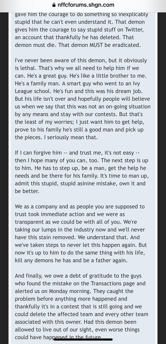 Pat_Thorman's tweet photo. This doesn’t help at all.

The “demon” didn’t just crush a single business, he put a black mark on an entire industry. 

People who scream “rigged” when they lose now have something real to point at.

Spare everyone the tears for this guy, and the blaming a “demon” nonsense. https://t.co/ZdE1sPA6IJ