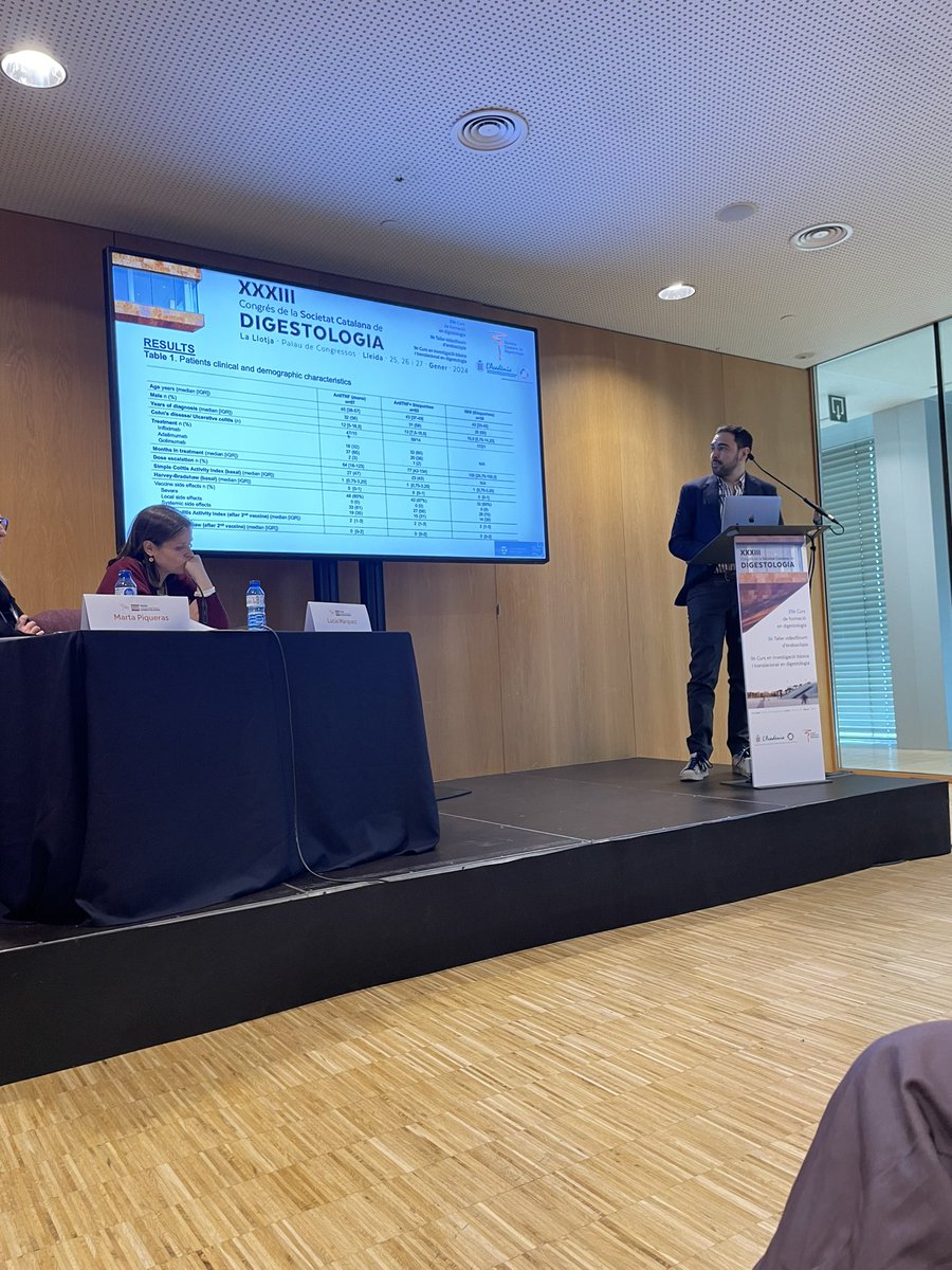 🙋‍♂️El Dr Luis Mayorga de la <a href="/UACC_VHebron/">UACC Vall d’Hebron</a> nos presenta los datos de la inmunidad celular y humoral en los pacientes IBD con antiTNF/tiopurínicos 💊 con buenos resultados en inmunizacion frente a SARS Cov -2  <a href="/SCDigestologia/">SCDigestologia</a>